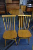 Pair of Ercol Elm Spindle Dining Back Chairs