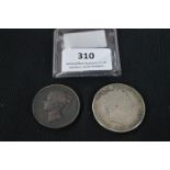 George III 1819 and Victoria 1853 Silver Coins