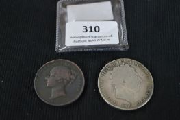 George III 1819 and Victoria 1853 Silver Coins