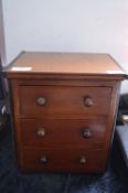 Mahogany Three Drawer Miniature Chest