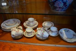 Colclough & Queen Anne Rose Decorated Part Tea Set