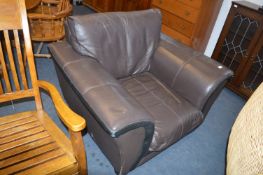 Brown Leather Easy Chair