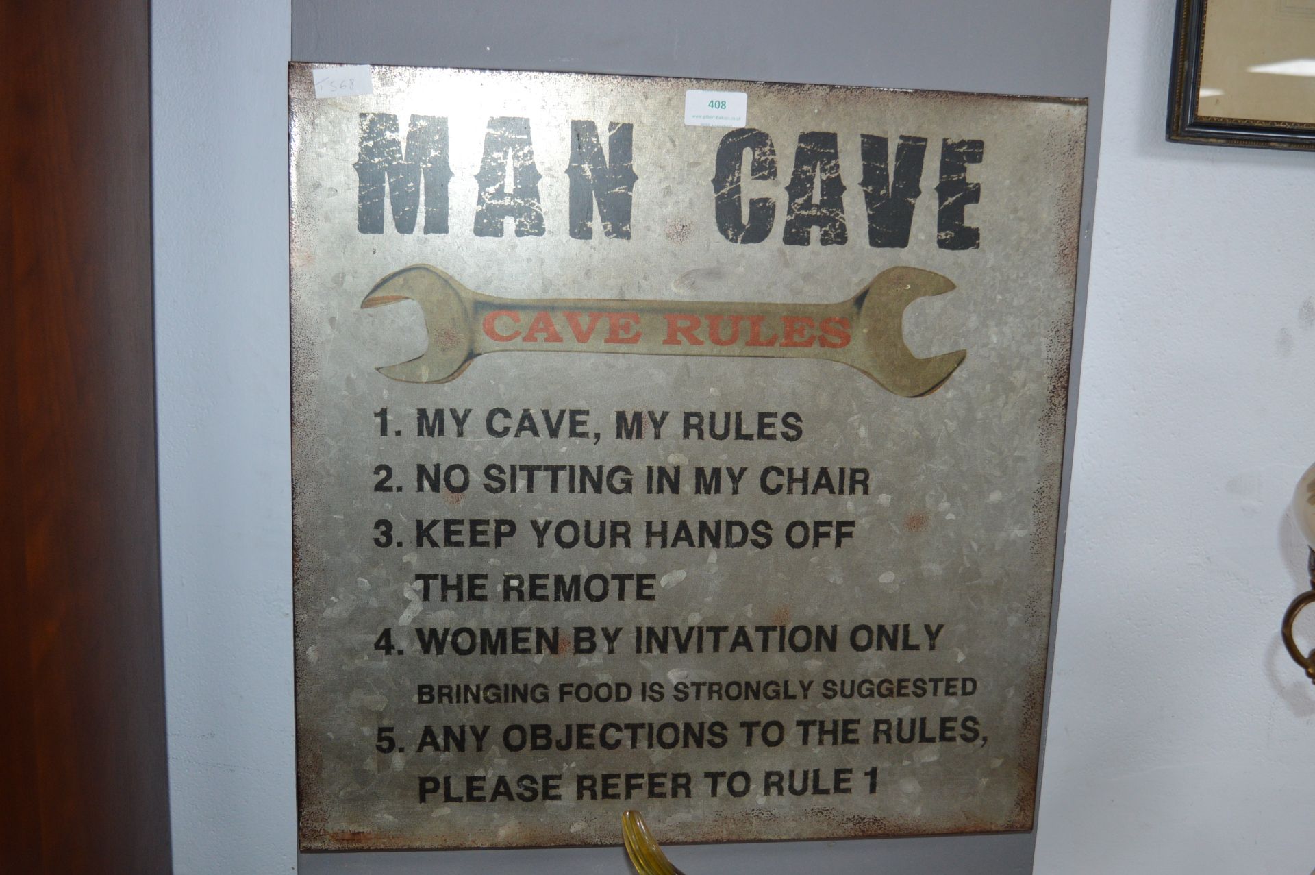 Tin Sign "Man Cave"