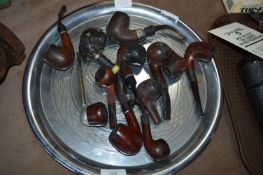 Tray Lot of Tobacco Pipes