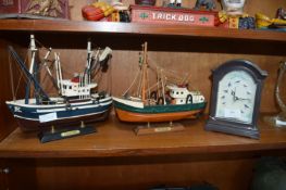 Model of a Trawler and Bird Mantel Clock