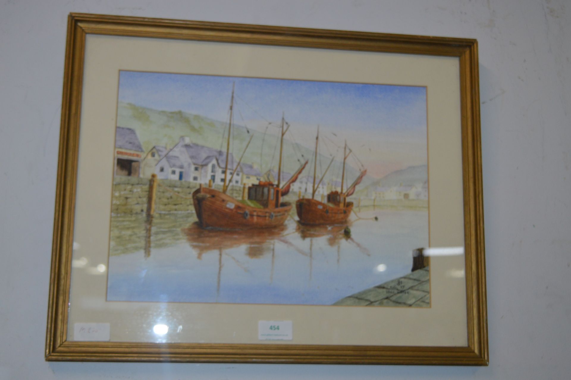 Framed Watercolour by J.S. Marchance 1997 - Still Waters