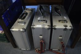 Three Aluminium Hard Cases