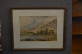 Framed Watercolour by W.H. Page 1988 - Loch Scene