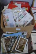 Box of Stamps and Postcards