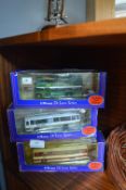 Three Diecast Model Buses