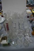 Cut Glass Crystal Vases and Decanters, etc.