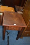 Oak Side Table with Drawer