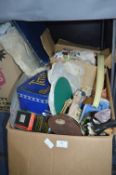 Box of Ornaments and Household Items