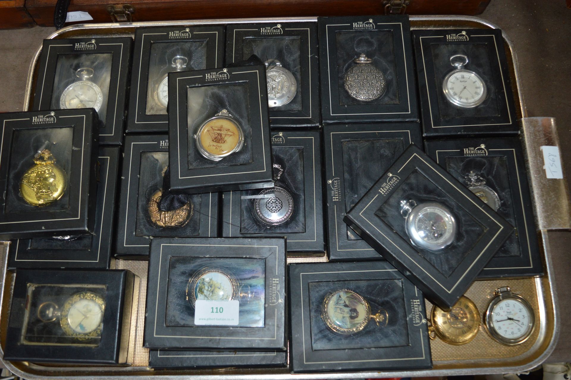 Tray Lot of Heritage Collection Pocket Watches