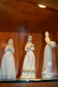 Three Spanish Pottery Figurines