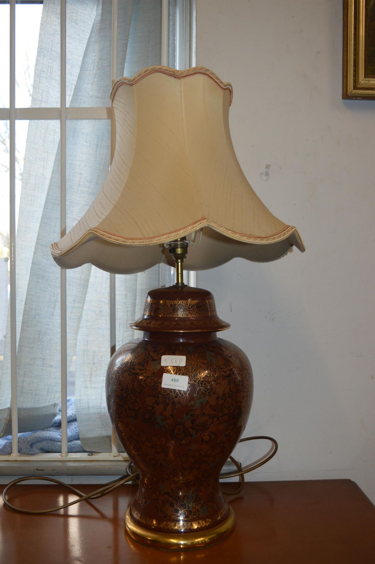 Large Oriental Style Table Lamp