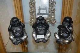 Three Buddhas "See no Evil, Speak no Evil, Hear no