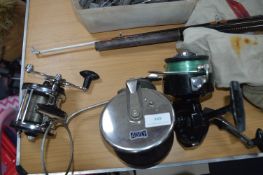 Three Vintage Fishing Reels Including an Alvey and