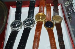 Five Gents Wristwatches Including Two by Breeze, a