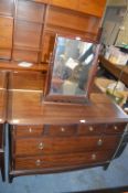 Stag Six Drawer Chest with Dressing Mirror