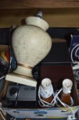 Electrical Items; Audio Equipment and Lamp Bases,