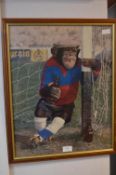 Photo Print of Chimpanzee Goalkeeper