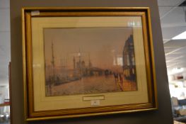 Framed Print of Hull Docks by Night by John Grimsh