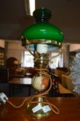 Brass Electric Lamp in the Style of an Oil Lamp