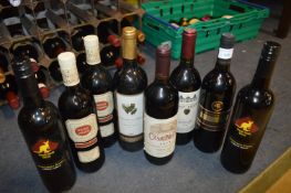 Eight Bottles of Red Wine