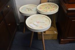 *Three Floral Side Table (Display Models)