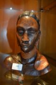 African Carved Bust