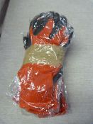 Five Pairs of Polyco Matrix Gloves (Red) Size: L