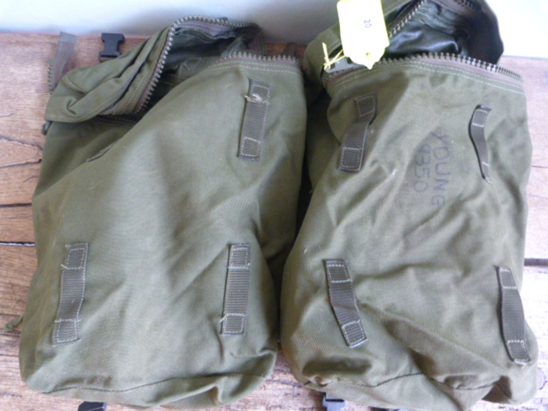 Pair of Olive Green Bergen Side Pouches