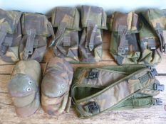 Three Pairs of DPM Ammo Pouches, DPM Yolk and a Pa