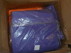 *13 Orange & 8 Purple Polycotton 120" Round Tablecloths