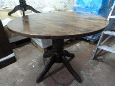 *Five Round Wooden Tables 106cm Diameter