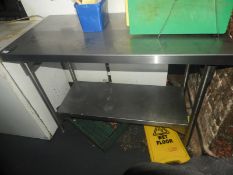 *Stainless Steel Preparation Table with Undershelf 120x60cm