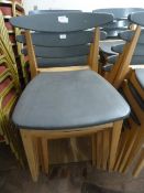 Ten Upholstered Stacking Chairs