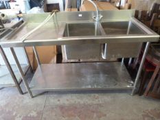 *Stainless Steel Double Sink Unit