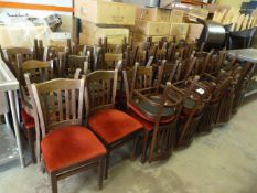 *Forty Wood Framed Upholstered Restaurant Chairs