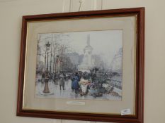 *Reproduction Framed Print of Flower Sellers