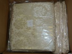 *18 Ivory Brocade 120" Round Tablecloths