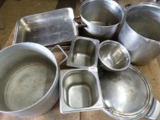 *Small Quantity of Stainless Steel Pans, Bain Marie Inserts, Bowls, etc.