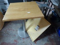 *Two Single Pedestal Wood Effect Tables 60x60x76cm