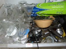 *Mixed Box of Sundae Glasses, Cutlery, Latte Mugs, etc.