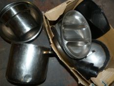 *Box of Serving Dishes and Pans