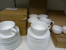*Quantity of White China Cups and Saucers
