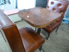 *Single Pedestal Table with Two Chairs