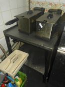 *Two Logik Deep Fat Fryer and a Stainless Steel Stand