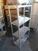 *Stainless Steel Shelf Unit 140x72x29.5cm